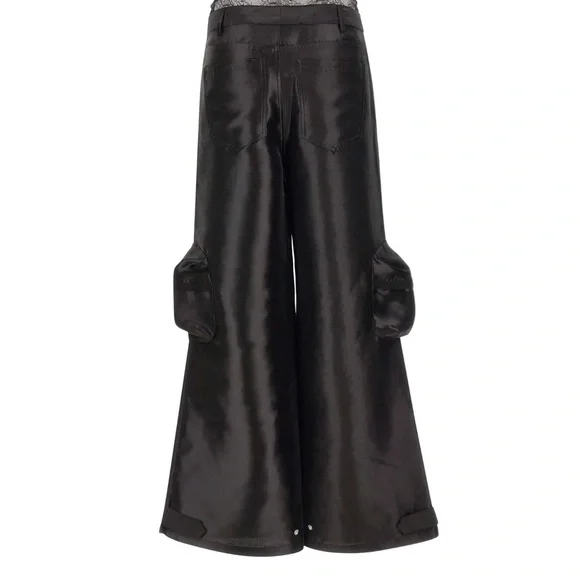ROTATE BIRGER CHRISTENSEN Lace Flared Cargo Pants US 6
